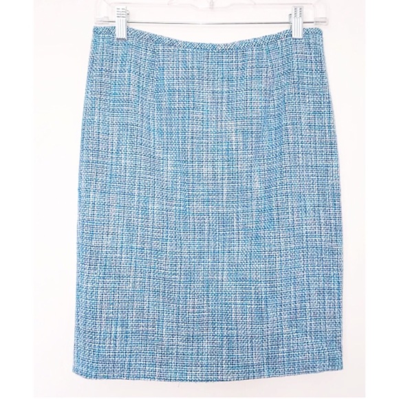 Calvin Klein Dresses & Skirts - CALVIN KLEIN Sz 2P Basketweave Pencil Skirt Azure